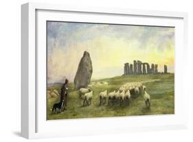 Returning Home, Stonehenge, Wiltshire, 1891-Edgar Barclay-Framed Giclee Print