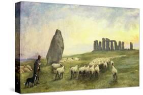 Returning Home, Stonehenge, Wiltshire, 1891-Edgar Barclay-Stretched Canvas