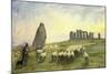 Returning Home, Stonehenge, Wiltshire, 1891-Edgar Barclay-Mounted Giclee Print