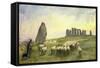 Returning Home, Stonehenge, Wiltshire, 1891-Edgar Barclay-Framed Stretched Canvas