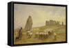 Returning Home, Stonehenge, Wiltshire-Edgar Barclay-Framed Stretched Canvas