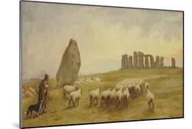 Returning Home, Stonehenge, Wiltshire-Edgar Barclay-Mounted Giclee Print