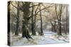 Returning Home Through the Winter Forest-Adolf Kaufmann-Stretched Canvas