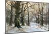 Returning Home Through the Winter Forest-Adolf Kaufmann-Mounted Giclee Print