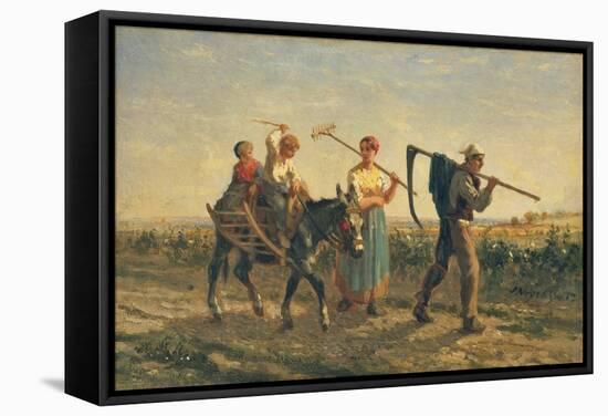 Returning Home-Jules Veyrassat-Framed Stretched Canvas