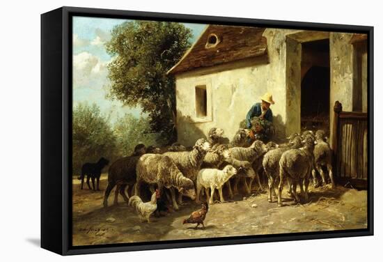 Returning Home-Charles Emile Jacque-Framed Stretched Canvas