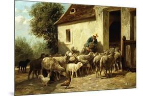 Returning Home-Charles Emile Jacque-Mounted Giclee Print