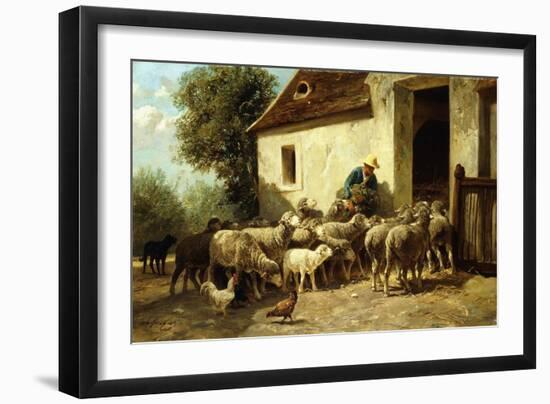 Returning Home-Charles Emile Jacque-Framed Premium Giclee Print