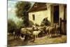 Returning Home-Charles Emile Jacque-Mounted Giclee Print