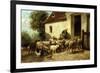 Returning Home-Charles Emile Jacque-Framed Premium Giclee Print