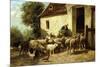 Returning Home-Charles Emile Jacque-Mounted Premium Giclee Print