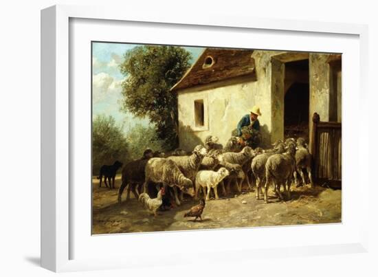 Returning Home-Charles Emile Jacque-Framed Giclee Print