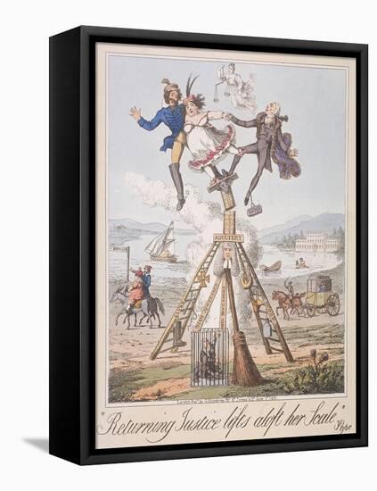 Returning Justice Lifts Aloft Her Scale, 1821-Theodore Lane-Framed Stretched Canvas