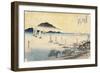 Returning Sails at Yabase, C. 1834-Utagawa Hiroshige-Framed Giclee Print