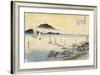 Returning Sails at Yabase, C. 1834-Utagawa Hiroshige-Framed Giclee Print