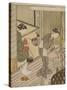 Returning Sails of the Towel Rack (Tenugui-Kake No Kihan), C.1766-Suzuki Harunobu-Stretched Canvas