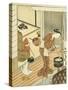 Returning Sails of the Towel Rack-Suzuki Harunobu-Stretched Canvas