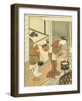 Returning Sails of the Towel Rack-Suzuki Harunobu-Framed Giclee Print
