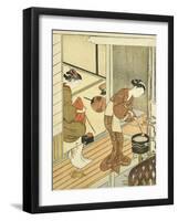 Returning Sails of the Towel Rack-Suzuki Harunobu-Framed Giclee Print