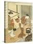Returning Sails of the Towel Rack-Suzuki Harunobu-Stretched Canvas