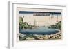 Returning Ships, Kanazawa', from the Series 'Eight Views of Famous Places'-Toyokuni II-Framed Giclee Print