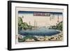 Returning Ships, Kanazawa', from the Series 'Eight Views of Famous Places'-Toyokuni II-Framed Giclee Print