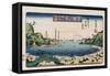 Returning Ships, Kanazawa', from the Series 'Eight Views of Famous Places'-Toyokuni II-Framed Stretched Canvas