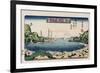 Returning Ships, Kanazawa', from the Series 'Eight Views of Famous Places'-Toyokuni II-Framed Giclee Print