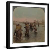 'Returning to camp after a day's shoot, Bebar jungle, India', 1909-Elmer Underwood-Framed Photographic Print