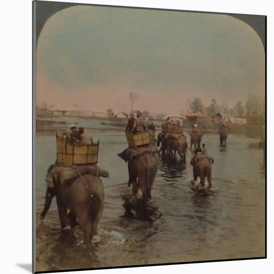 'Returning to camp after a day's shoot, Bebar jungle, India', 1909-Elmer Underwood-Mounted Photographic Print