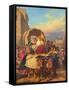 Returning to the Pau Market, 1860-Eugene Deveria-Framed Stretched Canvas