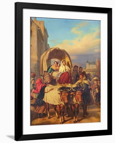 Returning to the Pau Market, 1860-Eugene Deveria-Framed Giclee Print