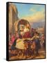 Returning to the Pau Market, 1860-Eugene Deveria-Framed Stretched Canvas