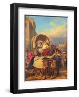 Returning to the Pau Market, 1860-Eugene Deveria-Framed Premium Giclee Print