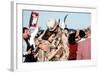 Returning US Soldier Hugs Loved One Amid Other Celebrating Families and Friends-null-Framed Photo