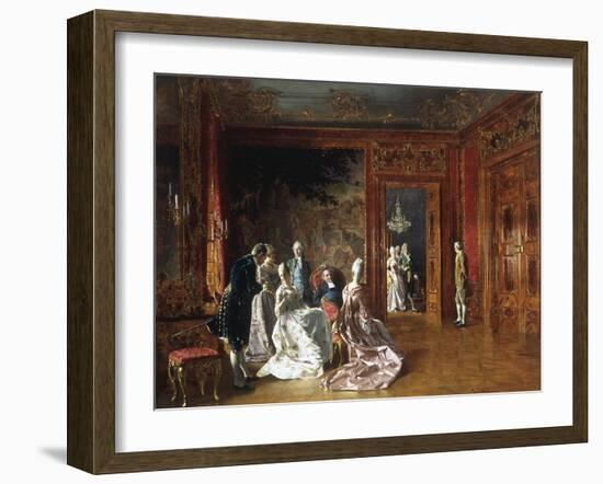 Reunion D'Elegantes-Johann Hamza-Framed Giclee Print