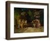 Réunion Dans Un Parc (Oil on Canvas)-Adolphe Joseph Thomas Monticelli-Framed Giclee Print