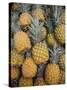 Reunion Island, St-Paul, Seafront Market, Pineapples-Walter Bibikow-Stretched Canvas