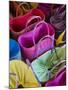 Reunion-made bags for sale, Covered Market, St-Paul, Reunion Island, France-Walter Bibikow-Mounted Photographic Print