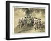 Reunion of Tcherkesse Princes, Sodja Valley, on the Black Sea, Plate 3 from a Book on the Caucasus-Grigori Grigorevich Gagarin-Framed Giclee Print