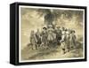 Reunion of Tcherkesse Princes, Sodja Valley, on the Black Sea, Plate 3 from a Book on the Caucasus-Grigori Grigorevich Gagarin-Framed Stretched Canvas