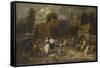 Réunion villageoise-Gillis Van Tilborch-Framed Stretched Canvas