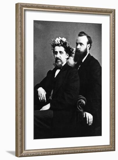 Rev Francis Ward Monck and William Oxley, Spiritualists-null-Framed Photographic Print