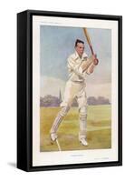 Rev Frank Hay Gillingham English Cricketer in Action-Spy (Leslie M. Ward)-Framed Stretched Canvas