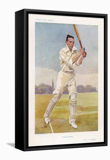 Rev Frank Hay Gillingham English Cricketer in Action-Spy (Leslie M. Ward)-Framed Stretched Canvas