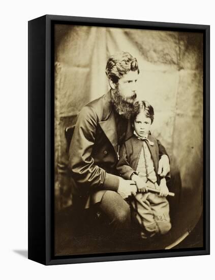 Rev. James Langton Clark and Son Charles (Robin), 1864-Lewis Carroll-Framed Stretched Canvas