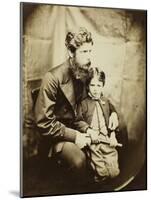 Rev. James Langton Clark and Son Charles (Robin), 1864-Lewis Carroll-Mounted Photographic Print