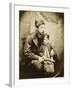 Rev. James Langton Clark and Son Charles (Robin), 1864-Lewis Carroll-Framed Photographic Print