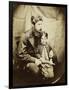 Rev. James Langton Clark and Son Charles (Robin), 1864-Lewis Carroll-Framed Photographic Print