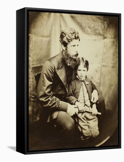 Rev. James Langton Clark and Son Charles (Robin), 1864-Lewis Carroll-Framed Stretched Canvas